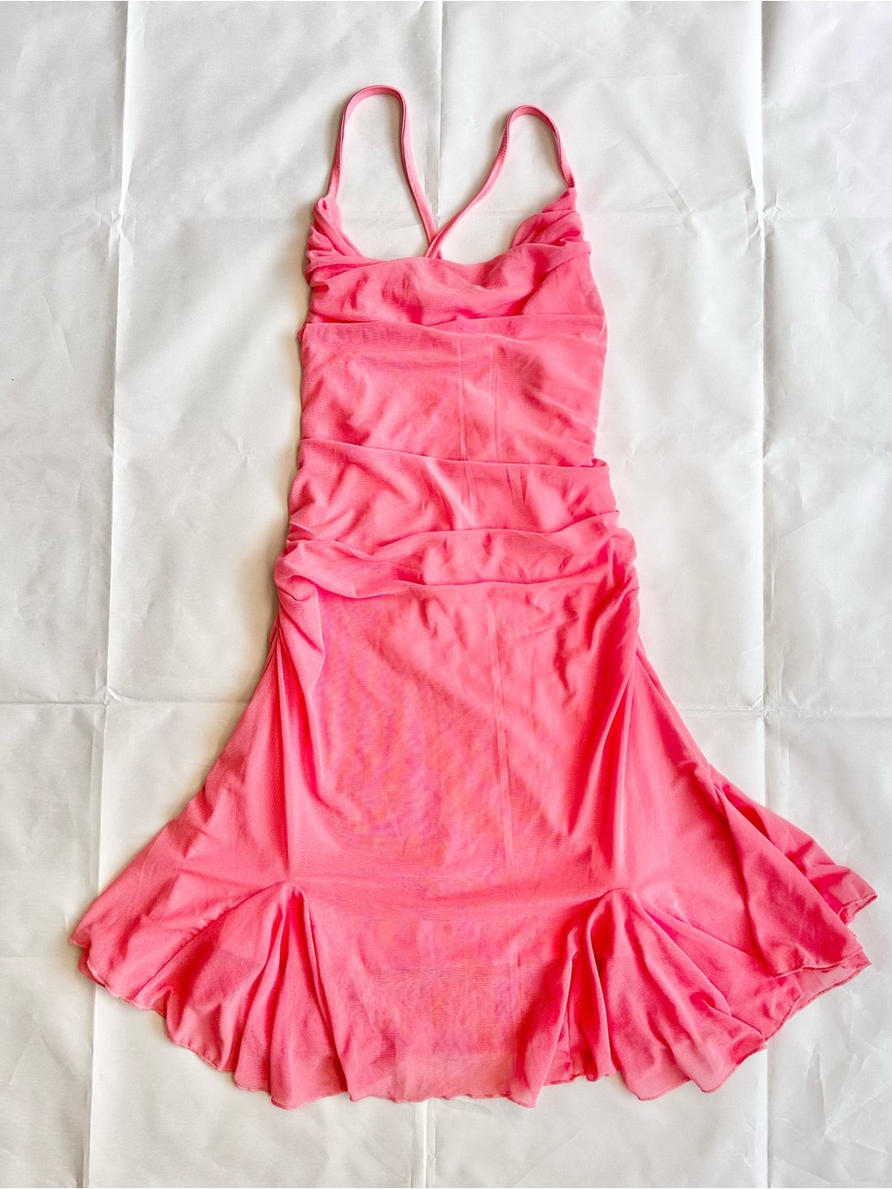 Shein Soleia watermelon pink backless bodycon mini dress, size small